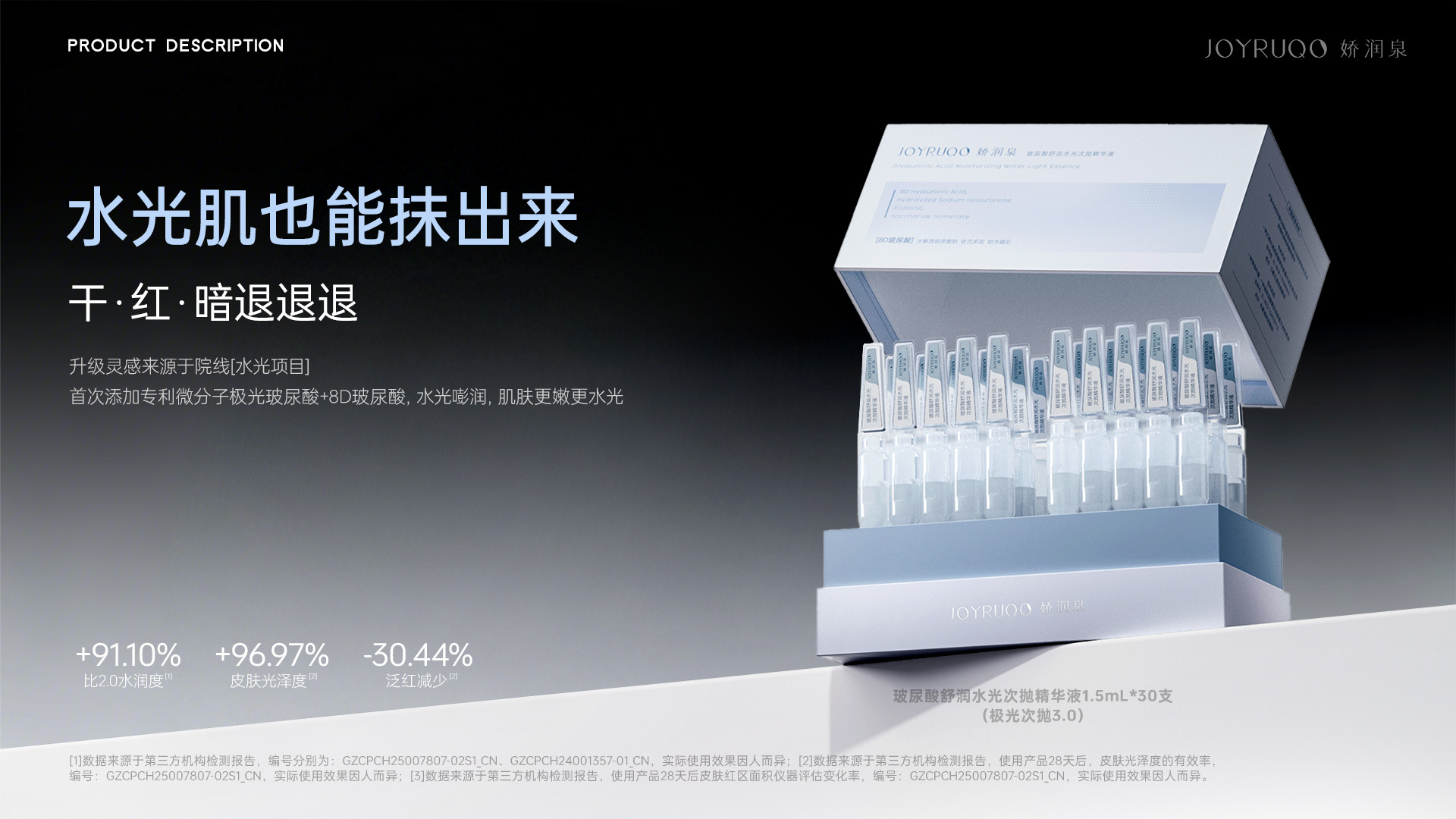 玻尿酸舒润水光次抛 3.0 产品视觉